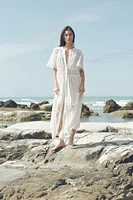 Lace-Inset Cotton Dress