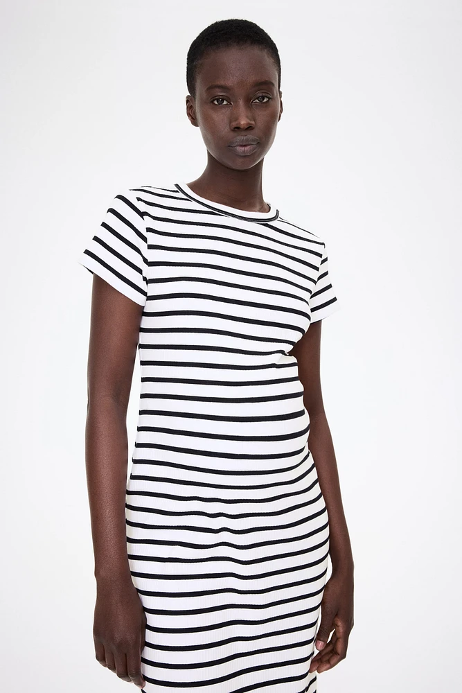 Robe T-shirt MAMA côtelée