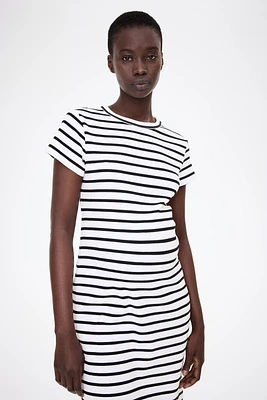 Robe T-shirt MAMA côtelée