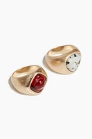 2-pack Embellished Rings