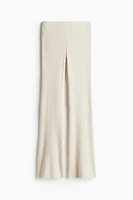 Flared Rib-Knit Pants