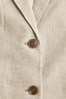 Linen-Blend Blazer