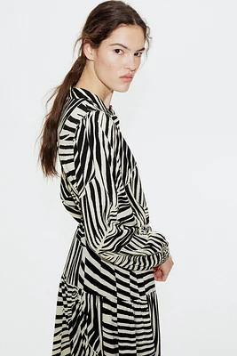 Long Puff-Sleeved Dress