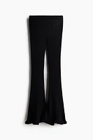 Silk-Blend Rib-Knit Pants