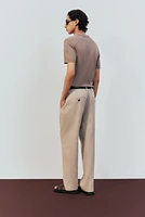 Relaxed-Fit Linen-Blend Pants