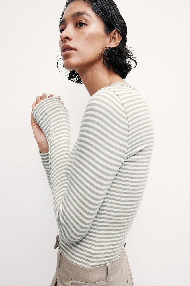 Ribbed Jersey Top