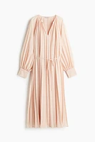 Pleated Chiffon Dress