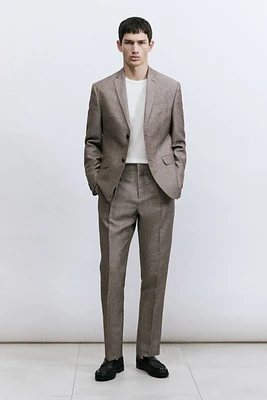 Slim Fit Wool-Blend Suit Pants
