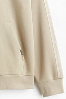 Loose Fit Hoodie with Side Stripes