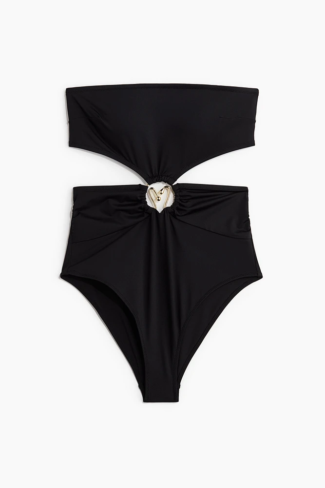 Padded-Cup Bandeau Swimsuit