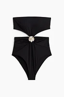 Padded-Cup Bandeau Swimsuit