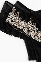 2-Pack Lace Hipster Thong Briefs