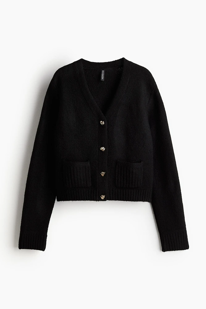 Short Fine-Knit Cardigan