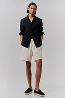 Relaxed-Fit Linen-Blend Shorts