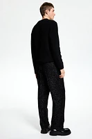 Relaxed Fit Glittery Tailored Pants
