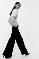 Alpaca-Blend Mock-Turtleneck Sweater