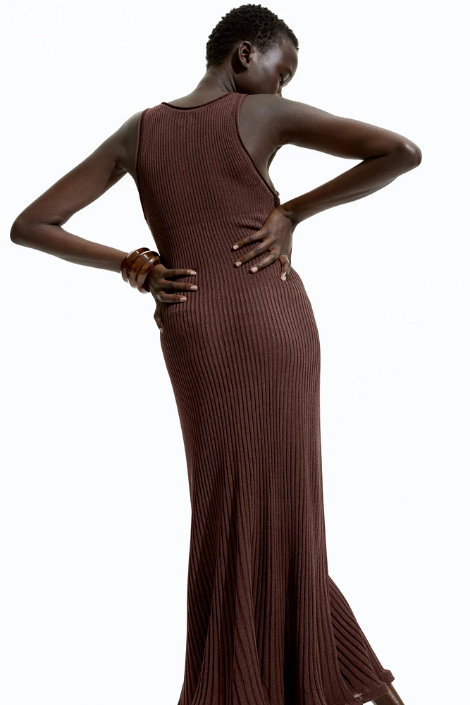 Robe maxi en soie mélangée