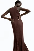 Robe maxi en soie mélangée