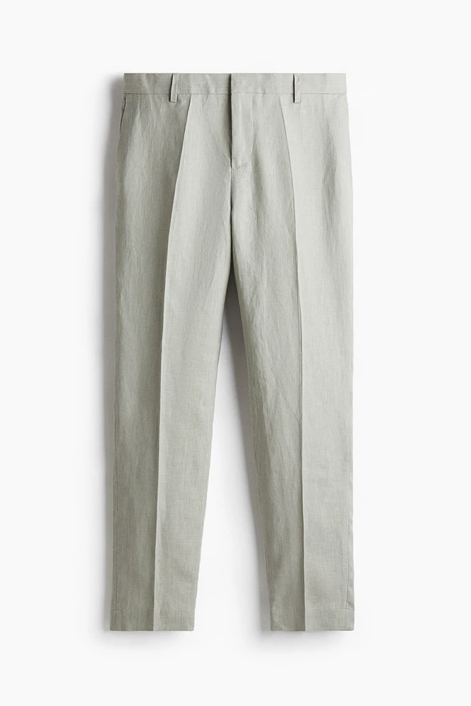 Slim-Fit Linen Suit Pants