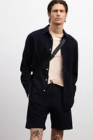 Relaxed-Fit Seersucker Shorts