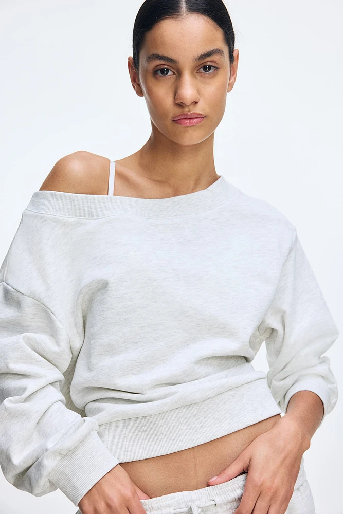 Off-the-Shoulder Sweatshirt