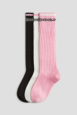 Lot de 3 paires chaussettes hautes avec motif