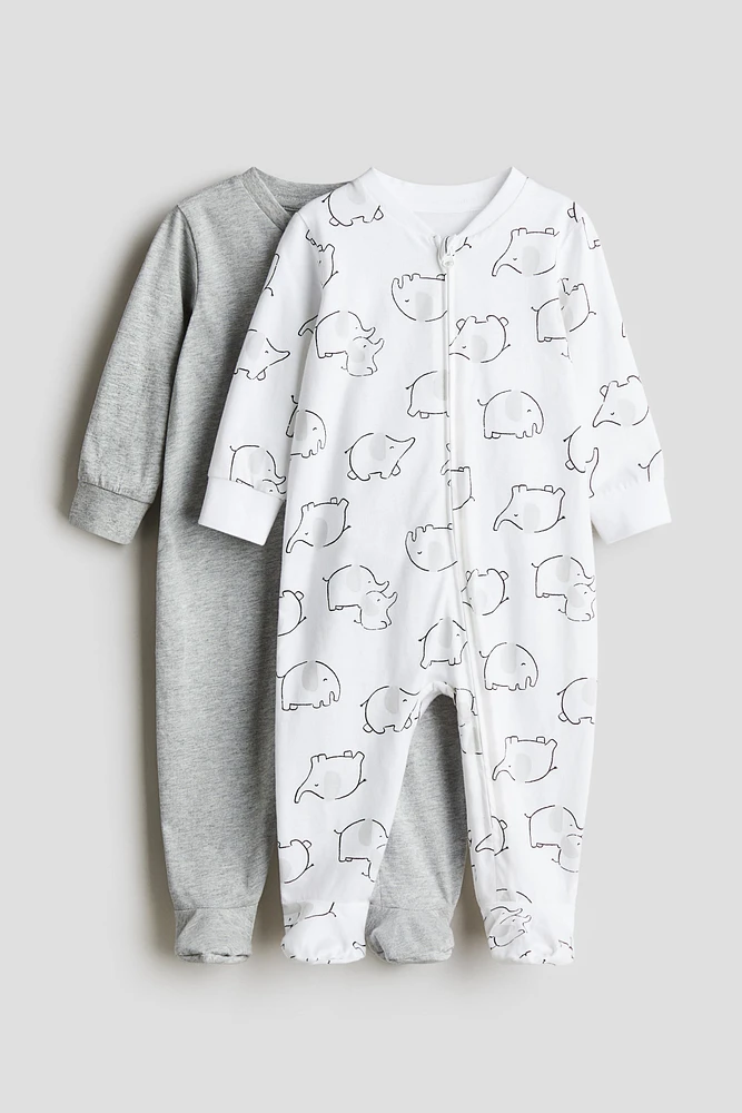 2-pack Zip-up Pajama Jumpsuits