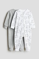 2-pack Zip-up Pajama Jumpsuits