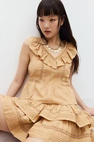 Ruffle-Trimmed Sleeveless Top