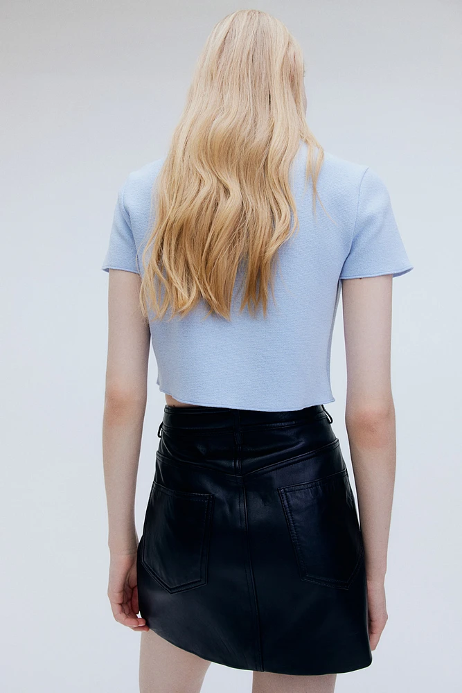 Short-Sleeved Jersey Cardigan