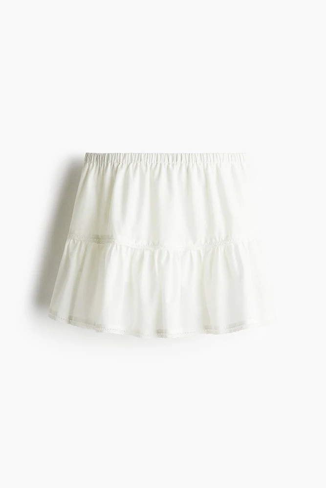 Lace-Detail Mini Skirt