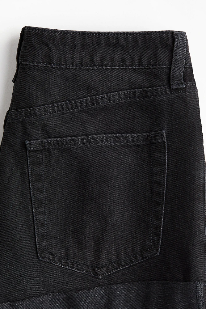 High-Waist Denim Shorts