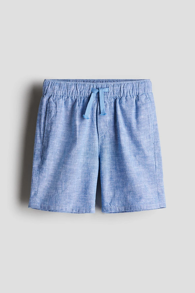 Linen-Blend Shorts