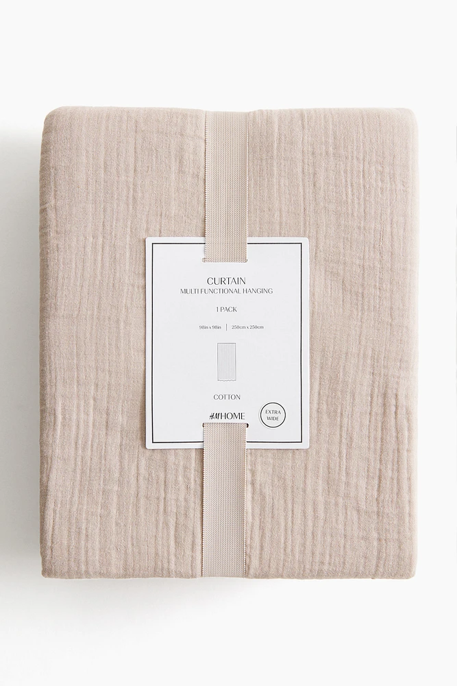 Lot de 1 rideau large en mousseline