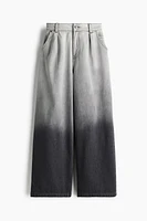 Wide-Leg Twill Pants