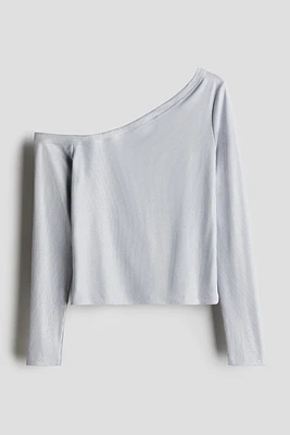 Haut asymétrique côtelé
