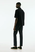Regular-Fit Cropped Cotton Pants