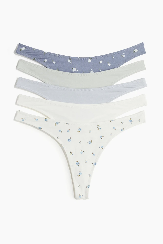 Lot de 5 culottes Thong en coton