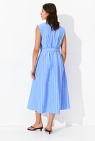 Tie-Belt Shirt Dress