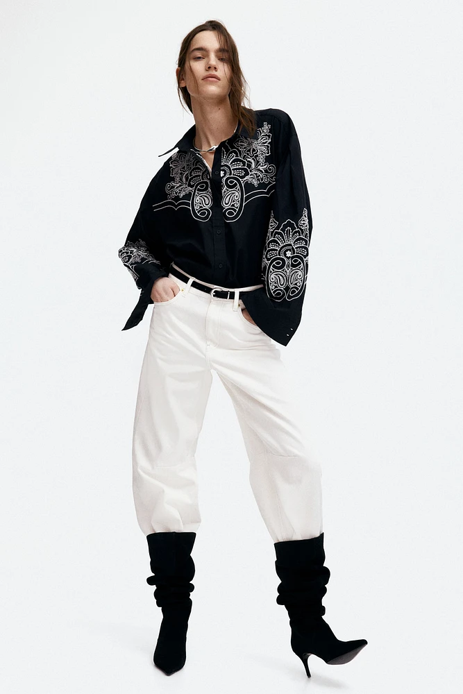 Oversized Embroidered Shirt