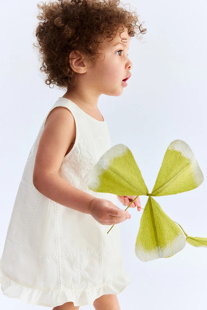 Embroidery-Detail Cotton Dress