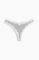 5-pack Cotton and Lace Brazilian Briefs