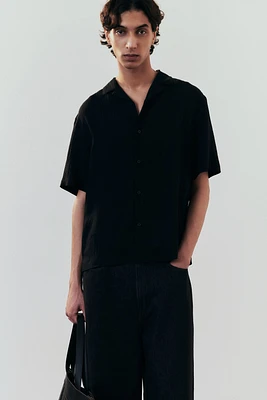 Loose-Fit Crinkled Resort Shirt