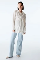 MAMA Before & After Tie-Detail Shirt