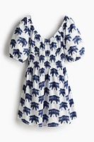 Smocked-waist Dress