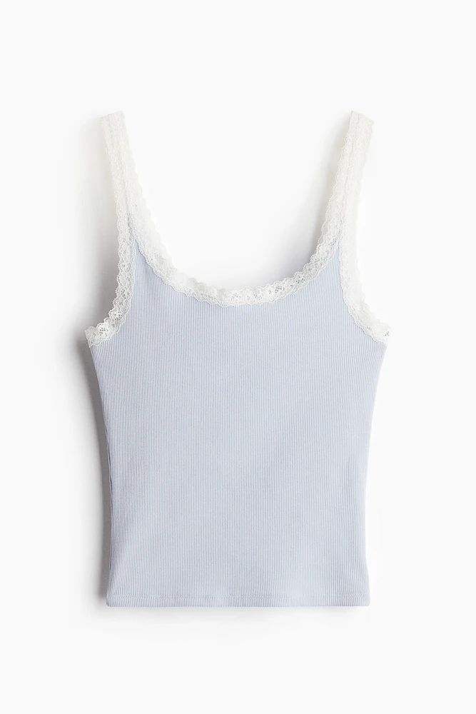 Lace-Trimmed Tank Top