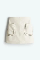 Coated Mini Skirt