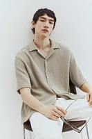 Loose Fit Ribbed Resort Shirt