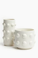 Reactive-glaze Stoneware Plant Pot