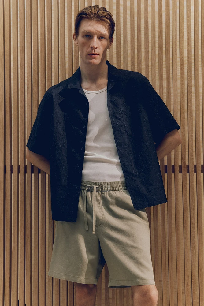 Relaxed-Fit Linen-Blend Shorts